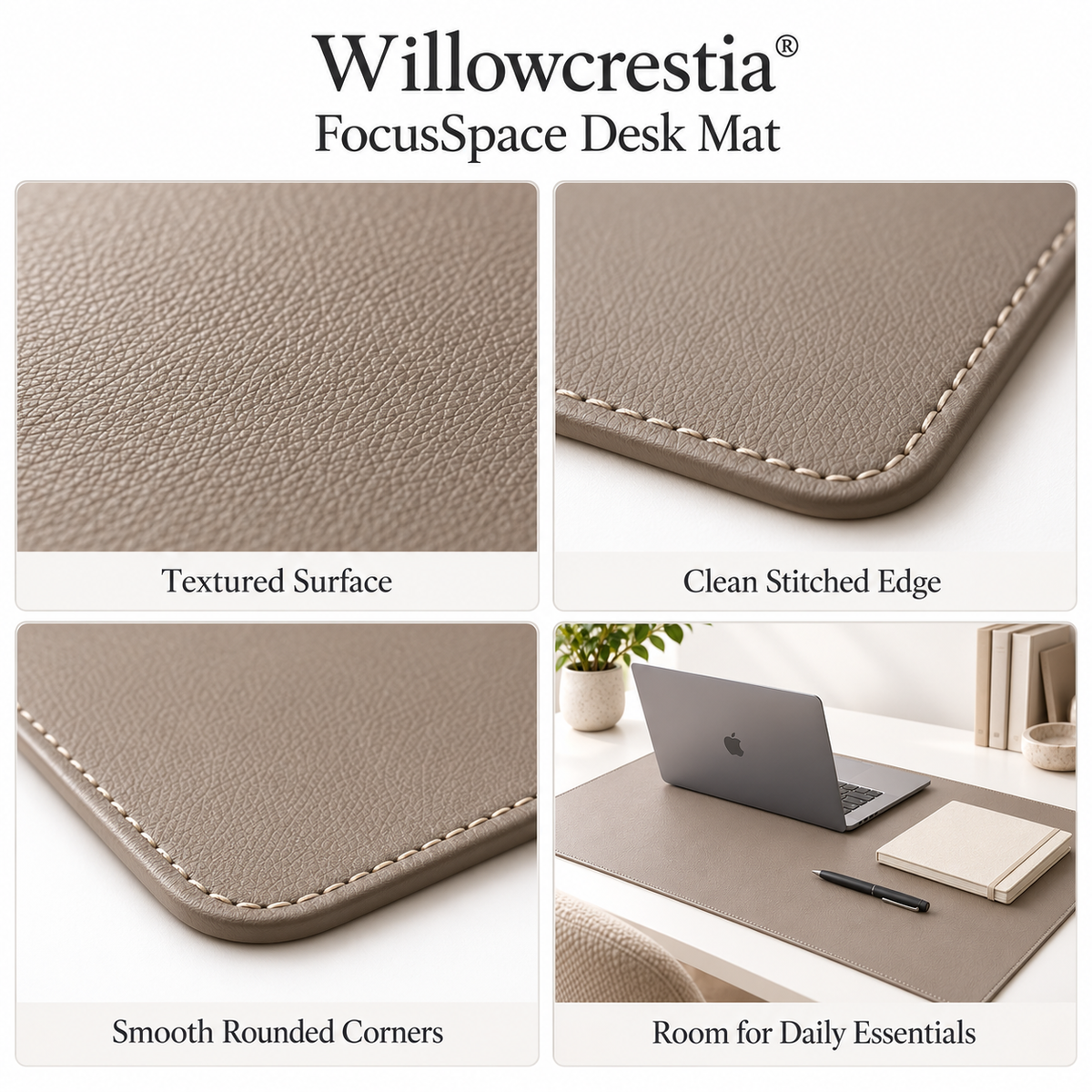 Willowcrestia® FocusSpace Desk Mat