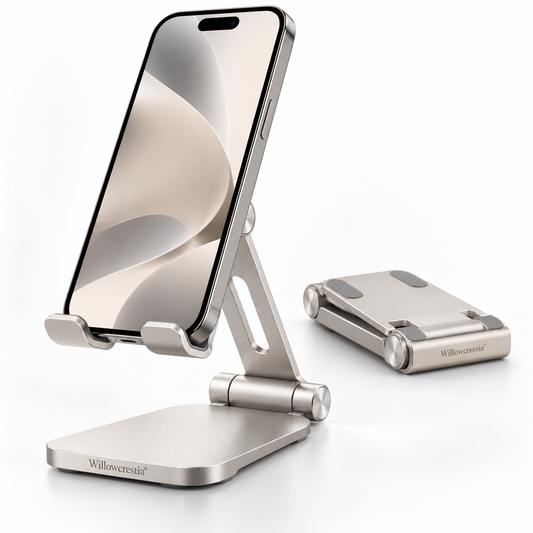 Willowcrestia® DeskFlow Foldable Phone Stand