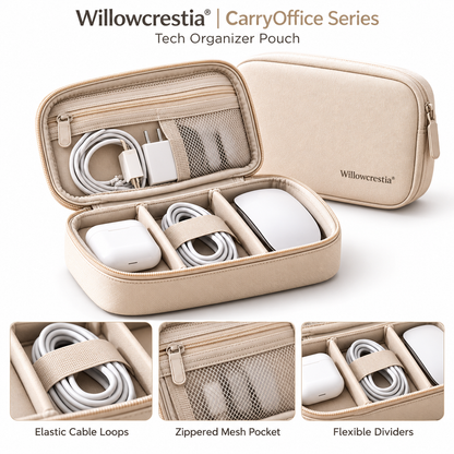 Willowcrestia® CarryOffice Tech Organizer Pouch