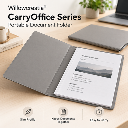 Willowcrestia® CarryOffice Portable Document Folder