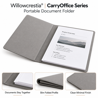 Willowcrestia® CarryOffice Portable Document Folder