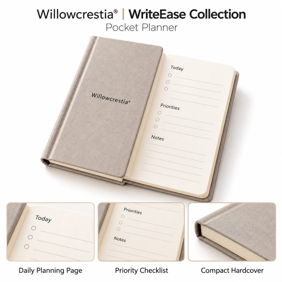 Willowcrestia® WriteEase Pocket Planner